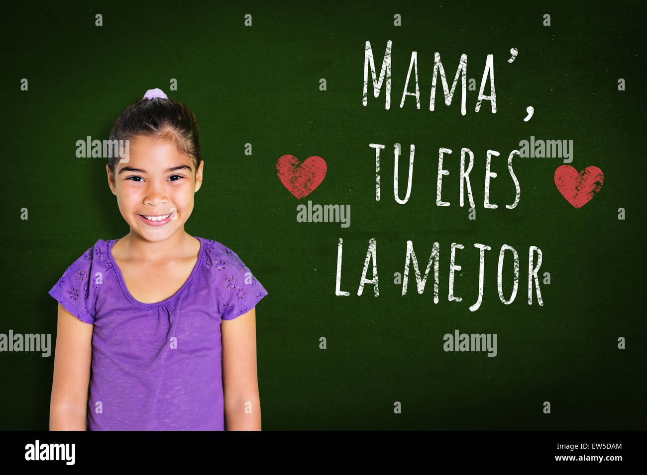 Composite image cute girl smiling hi-res stock photography and images ...