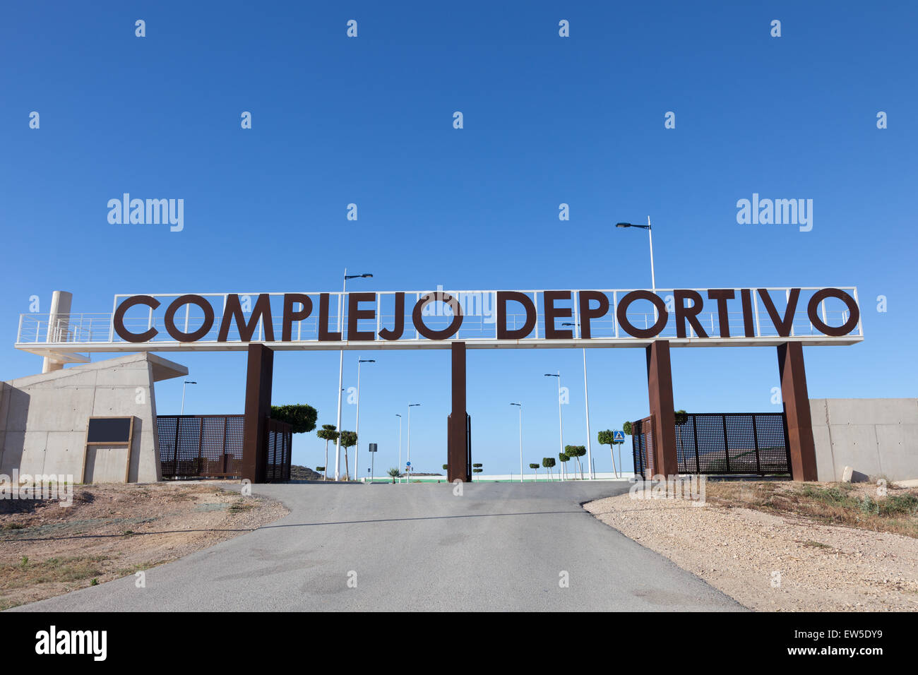 Complejo Deportivo - spanish for sports facilities Stock Photo