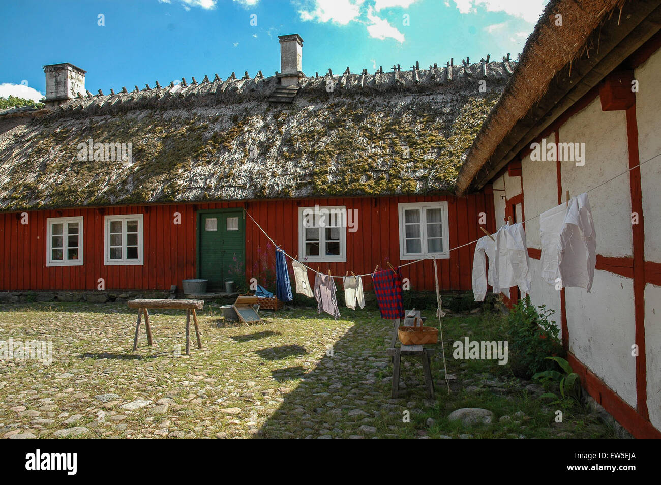 A red sweden house Stock Photo - Alamy