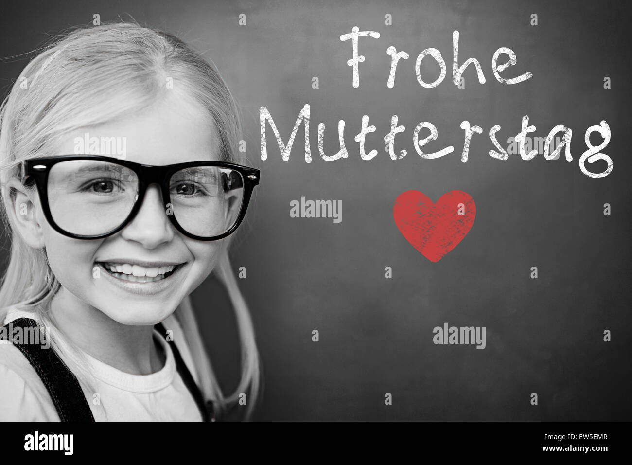 Composite image of schoolchild with blackboard Stock Photo