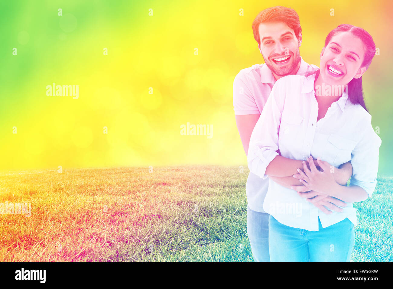 Young couple hugging abstract hi-res stock photography and images - Alamy
