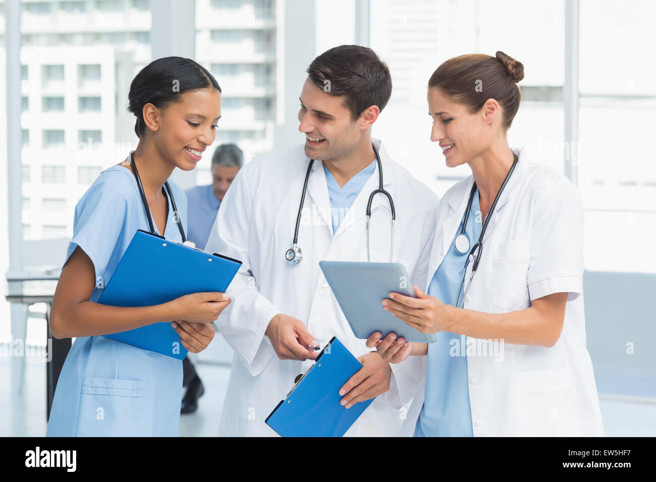 Portrait of doctors with arms crossed Stock Photo Alamy