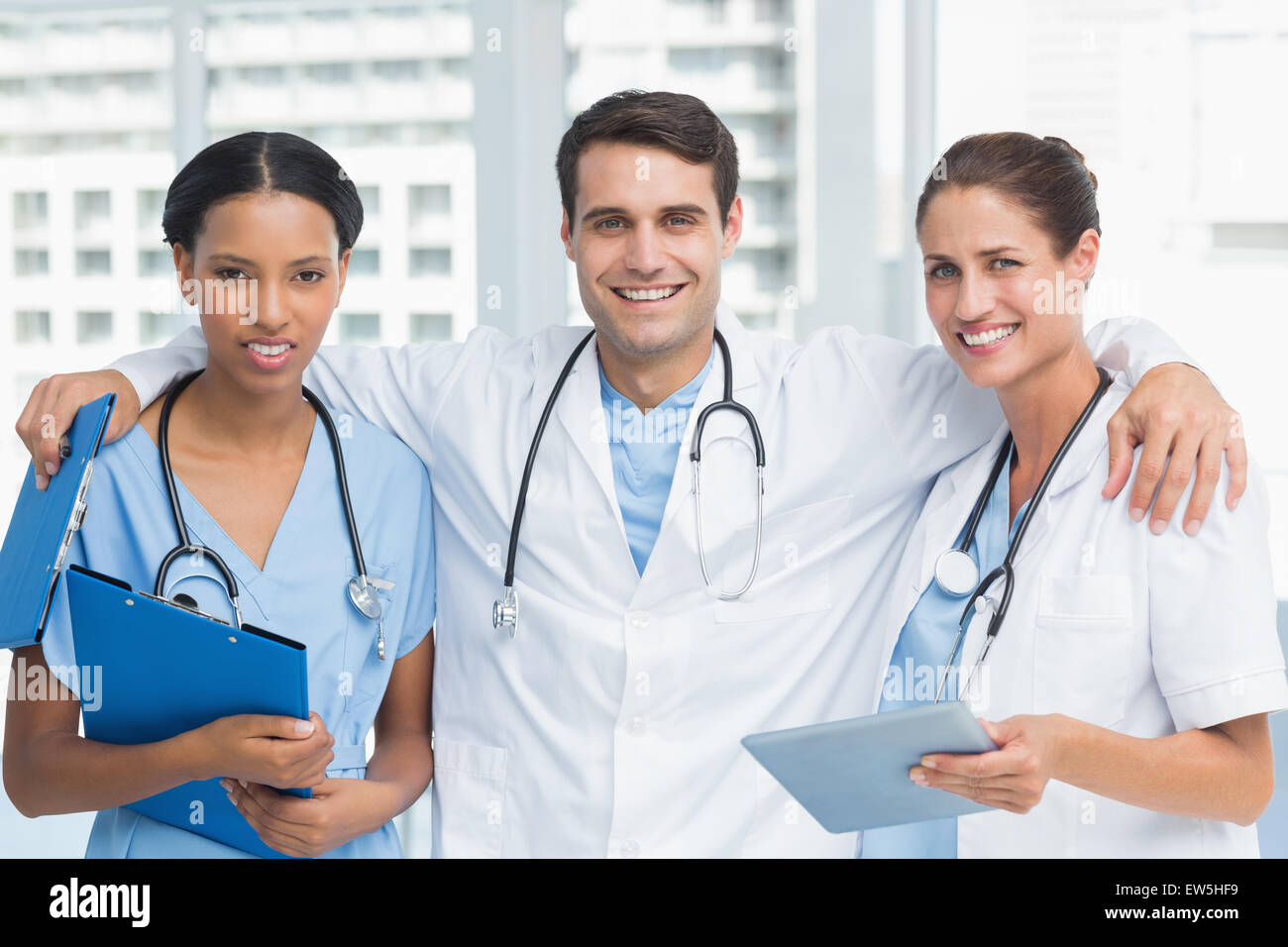 Portrait of doctors with arms crossed Stock Photo