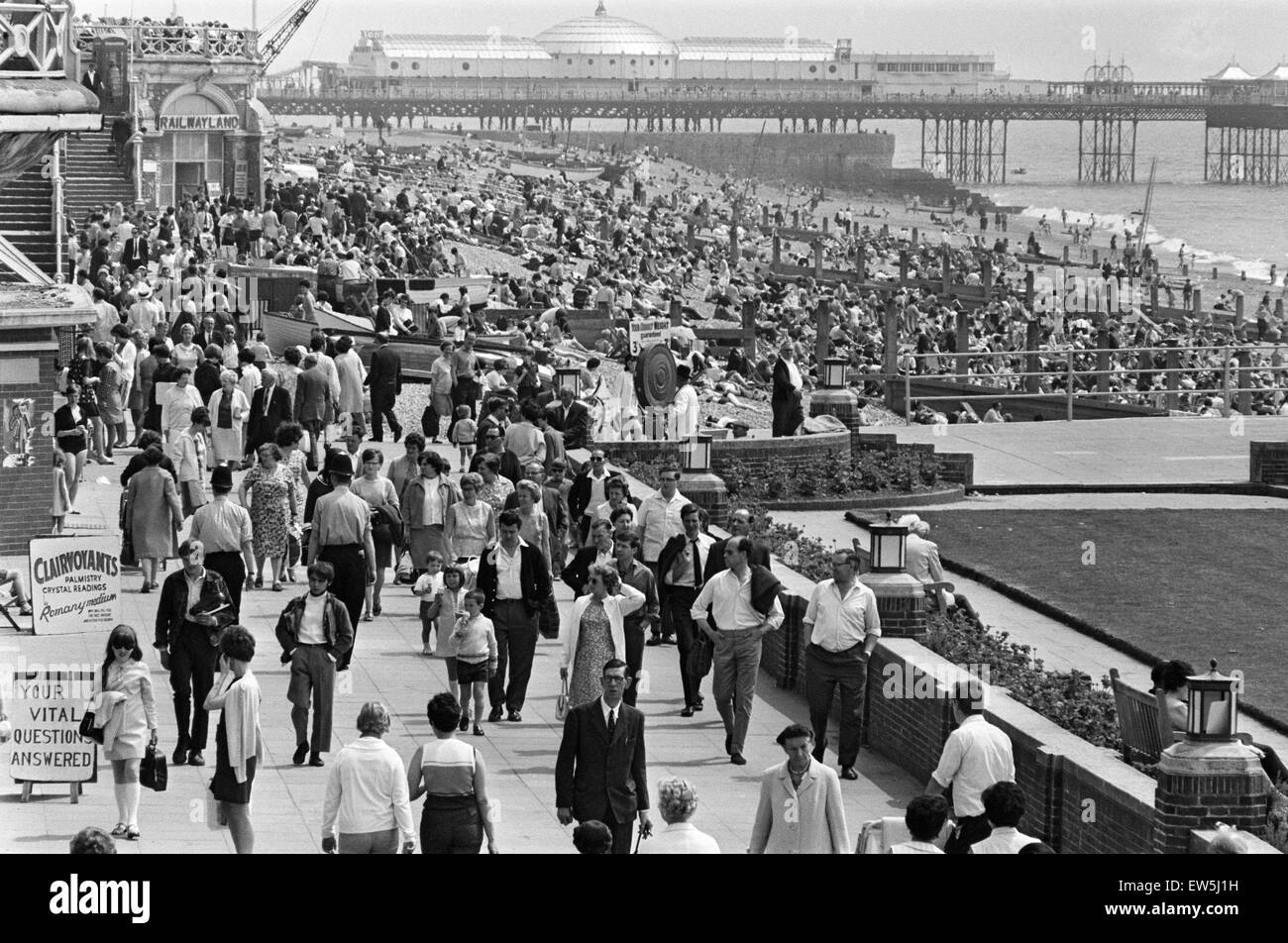 Summer holiday scenes in Brighton. 2nd June 1968. Stock Photo