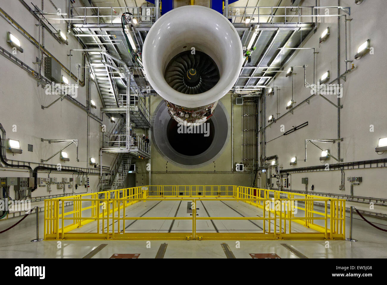 Mahlow, Germany, new aircraft engine test facility of Rolls-Royce Germany Stock Photo
