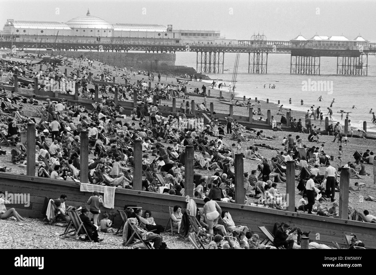 Summer holiday scenes in Brighton. 2nd June 1968. Stock Photo