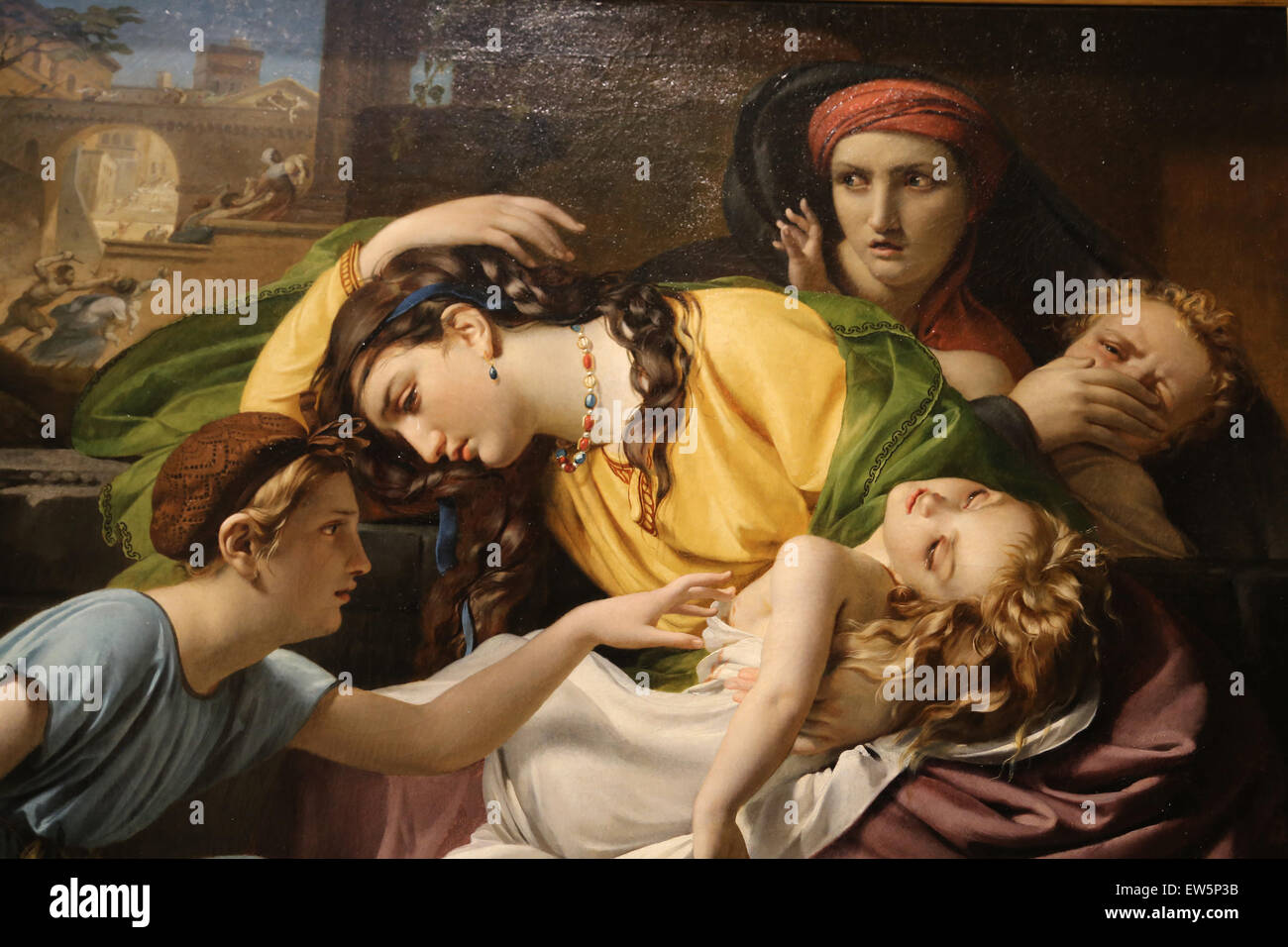Francois Joseph Navez (1787-1869). The Massacre of the Innocents, 1824. Oil on canvas. Metropolitan Museum of Art. NY. USA. Stock Photo
