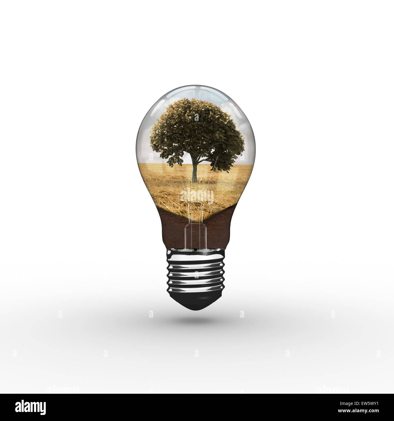 Composite image of empty light bulb Stock Photo