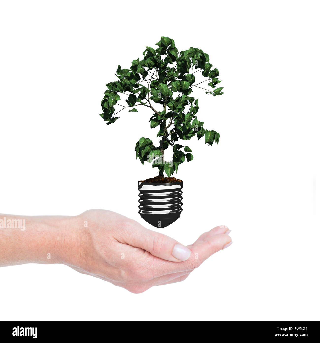 Composite image of hand presenting Stock Photo