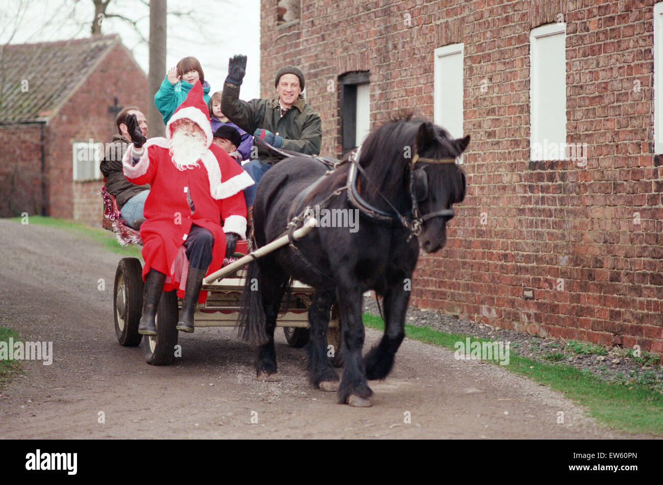 Santa Sledge ride at Newham Grange Country Farm. Middlesbrough, 17th