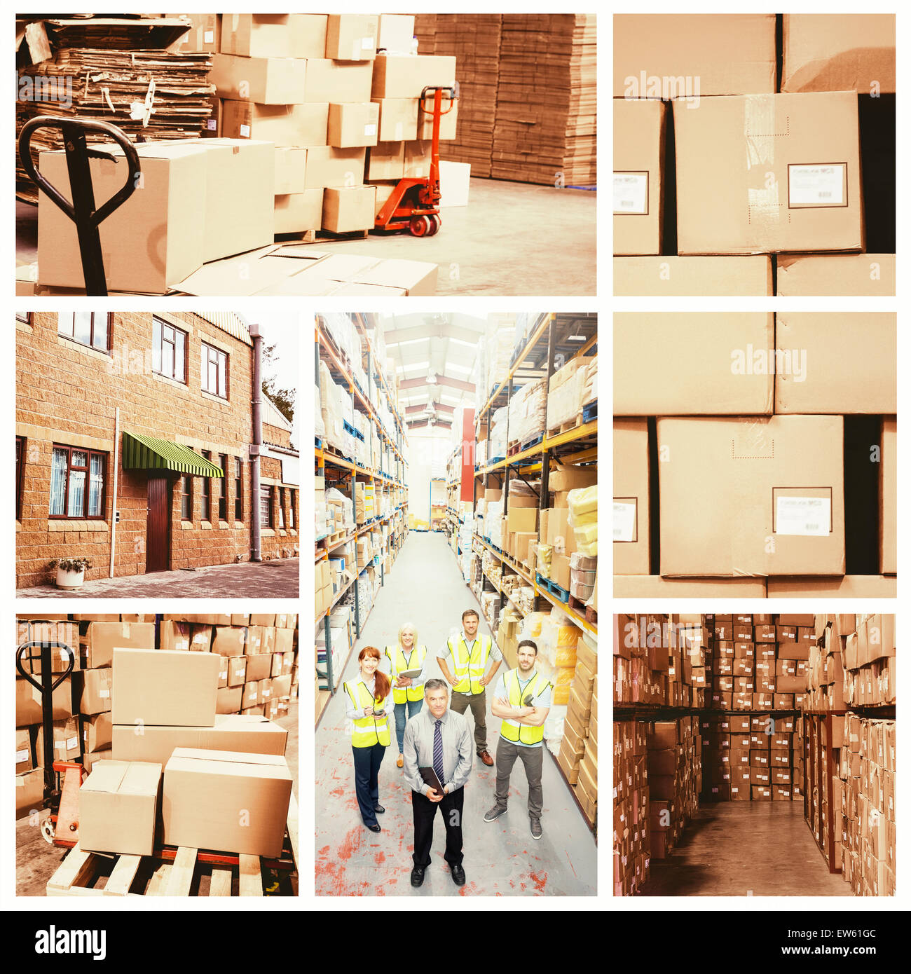 Warehouse Workers Boxes High Resolution Stock Photography and Images
