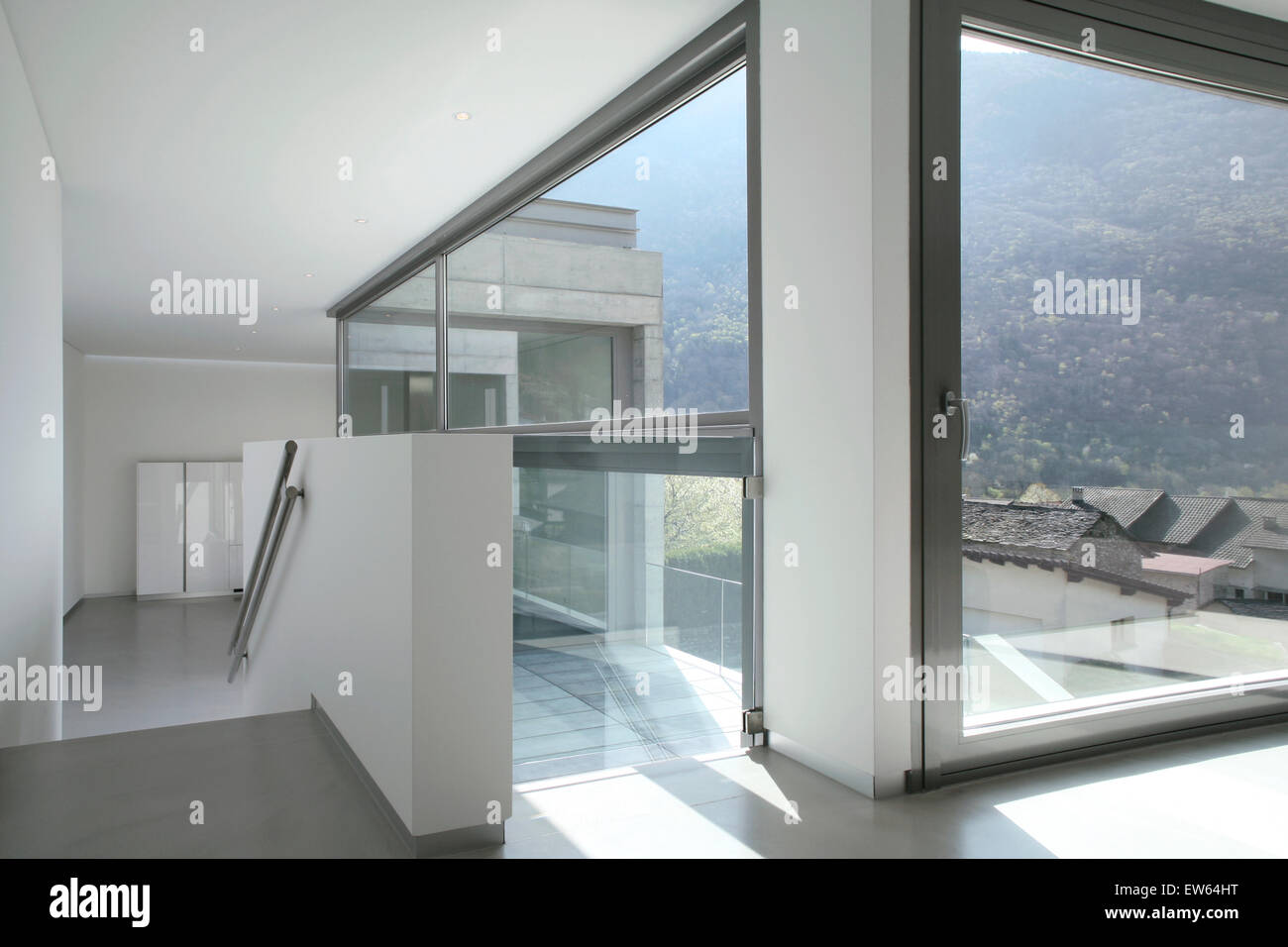 villa design in concrete, interior view Stock Photo - Alamy