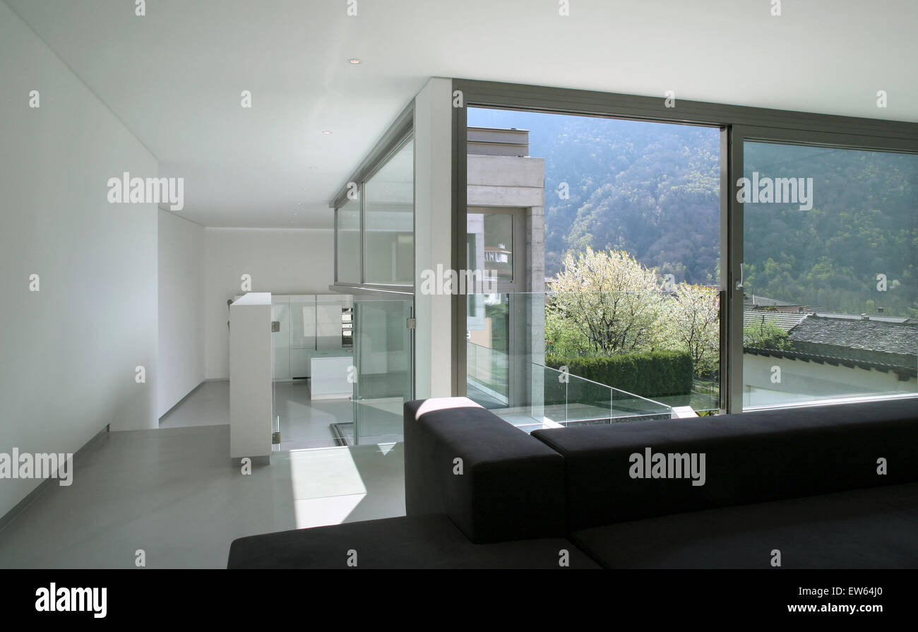 villa design in concrete, interior view Stock Photo - Alamy