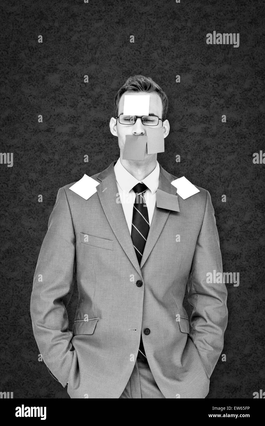 Post it note and face Black and White Stock Photos & Images Alamy