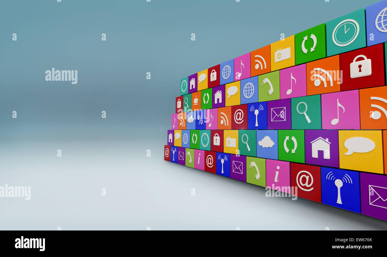 Composite image of app wall Stock Photo - Alamy