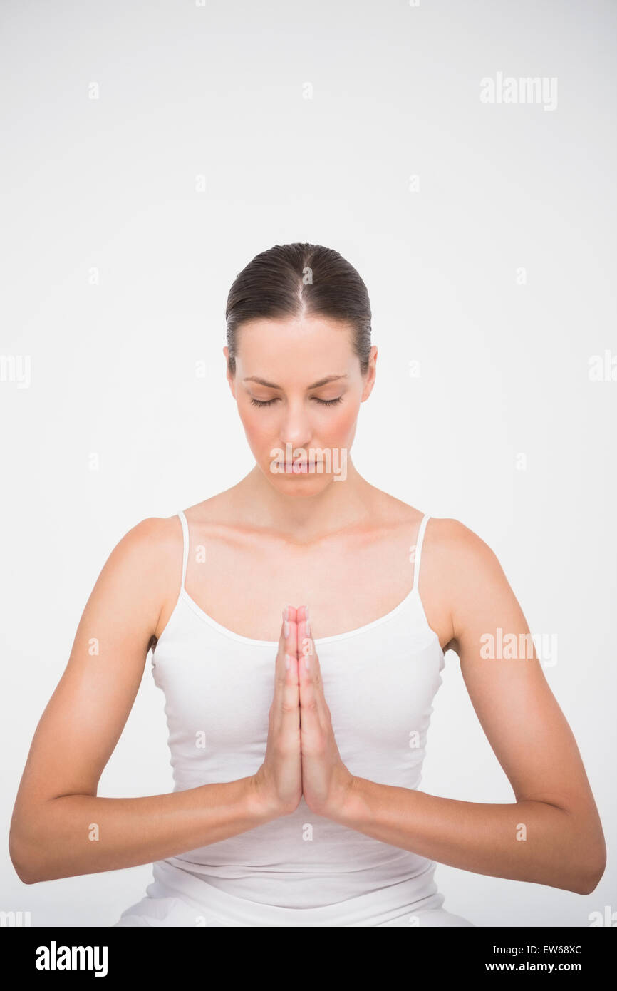 Woman with hands crossed hi-res stock photography and images - Alamy
