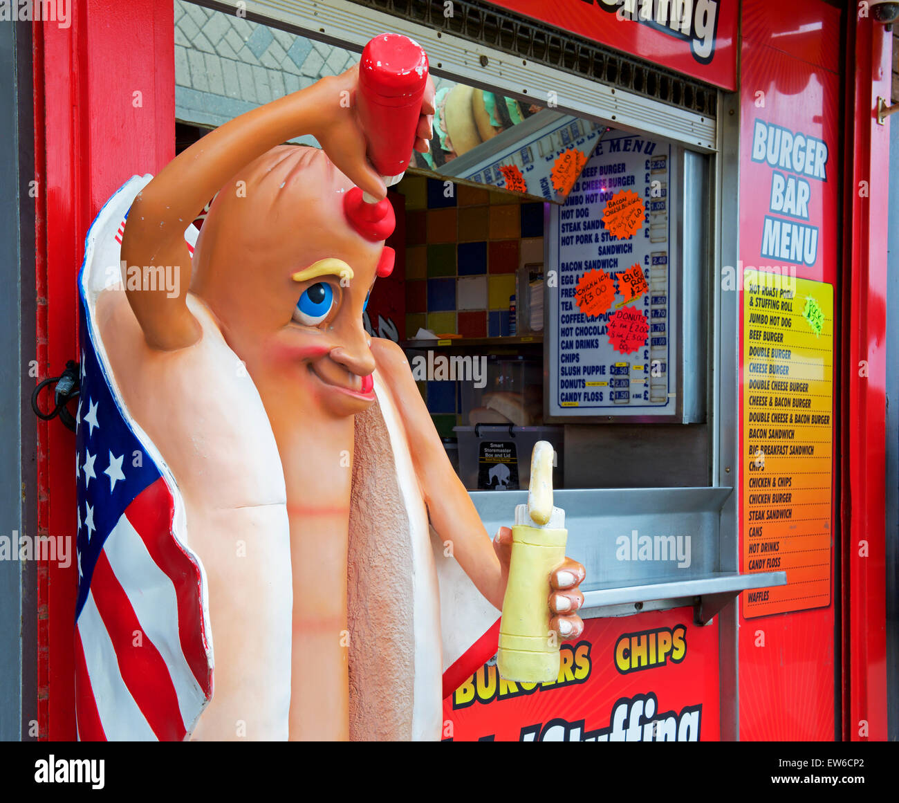 Hot dog advertising figure Stock Photo - Alamy