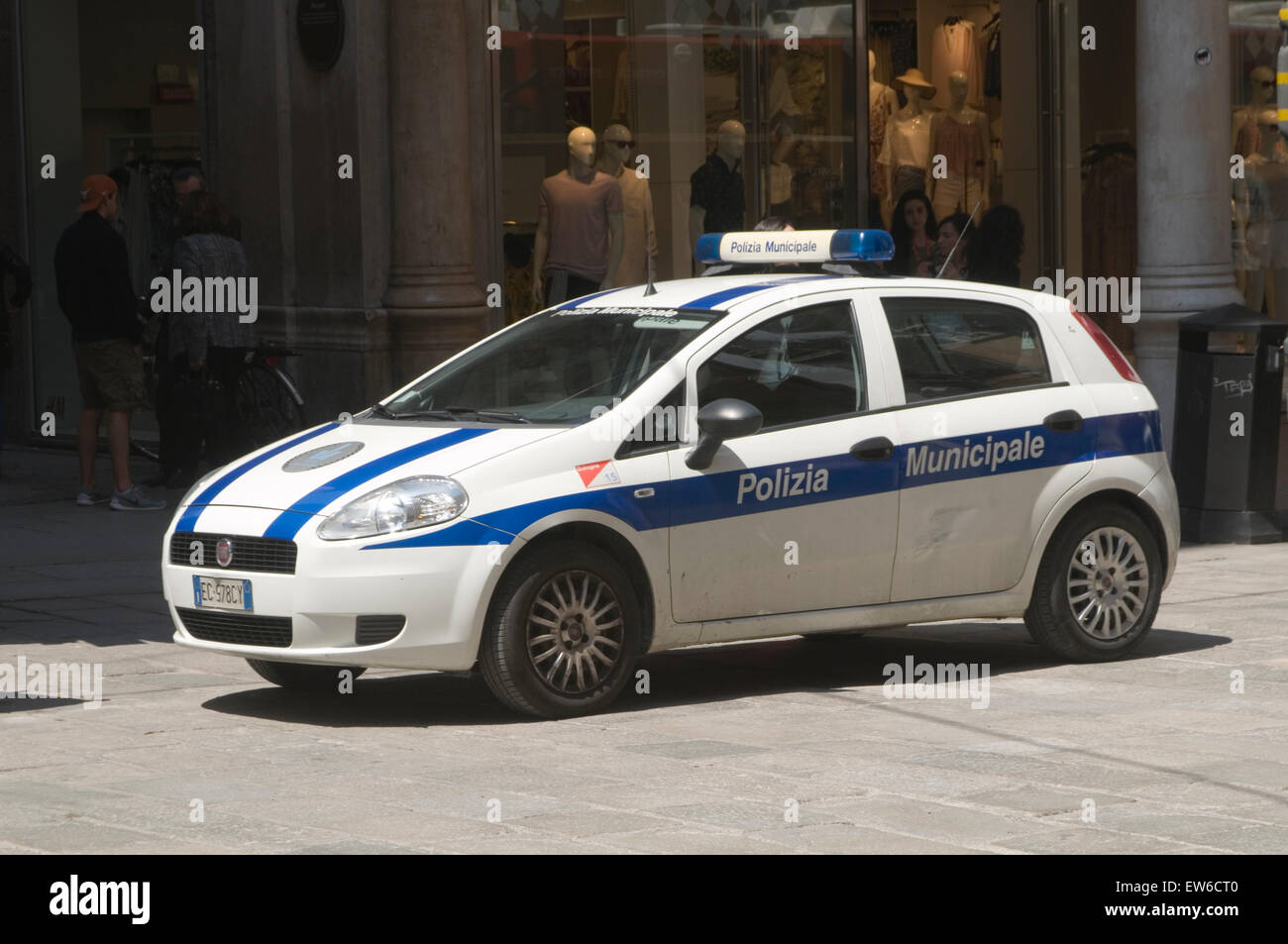 fiat punto police car  cars italy Italian Stock Photo