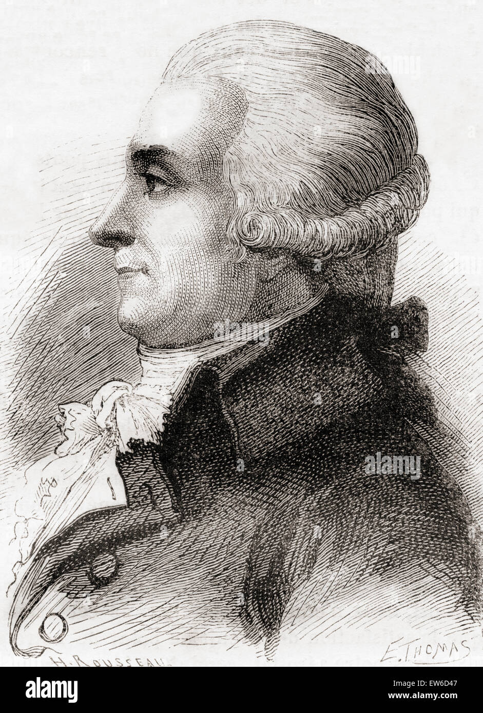 Louis-Bernard Guyton, Baron de Morveau,  1737– 1816.  French chemist and politician. Stock Photo