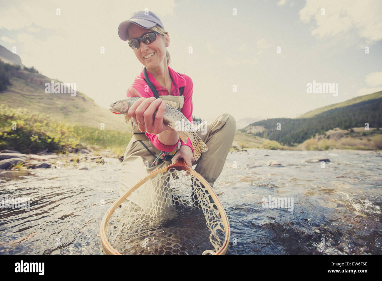 Day Trip to Silverton Co 4x4 wheel driving and fly fishing Stock