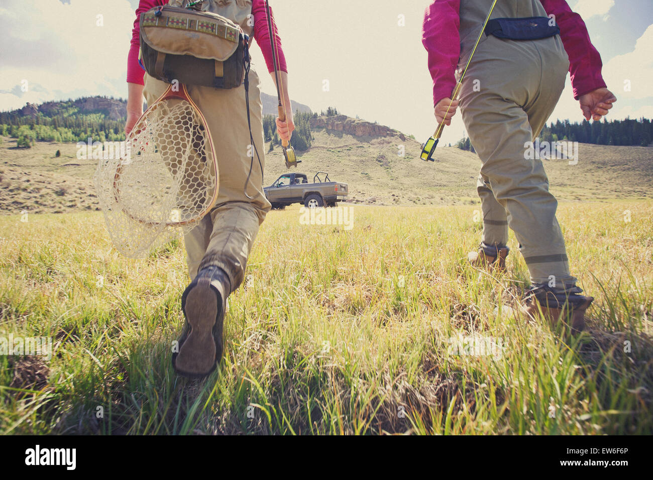 Day Trip to Silverton Co 4x4 wheel driving and fly fishing Stock