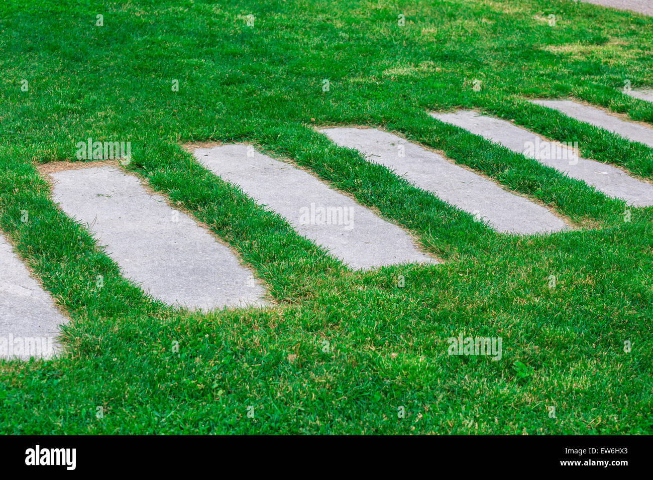 Stone Steps on Green Grass Stock Photo Alamy