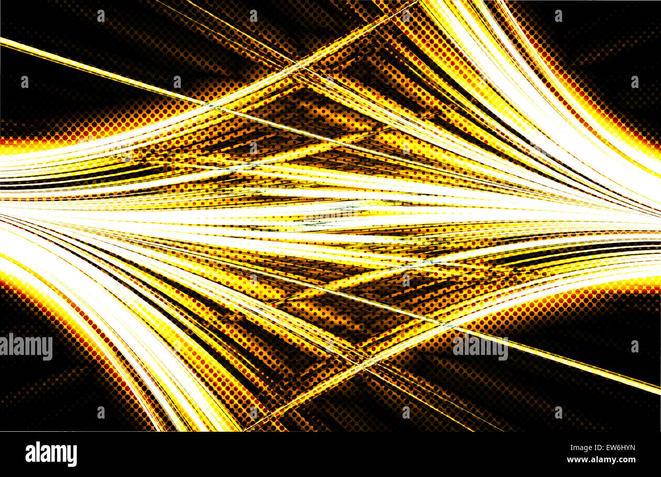 abstract  golden   background  and digital wave with motion blur Stock Photo