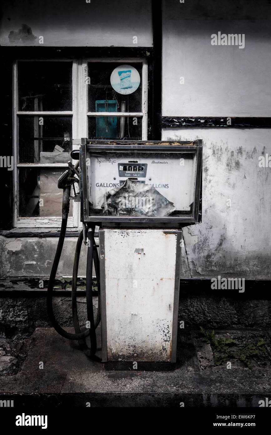 Old petrol pump Stock Photo