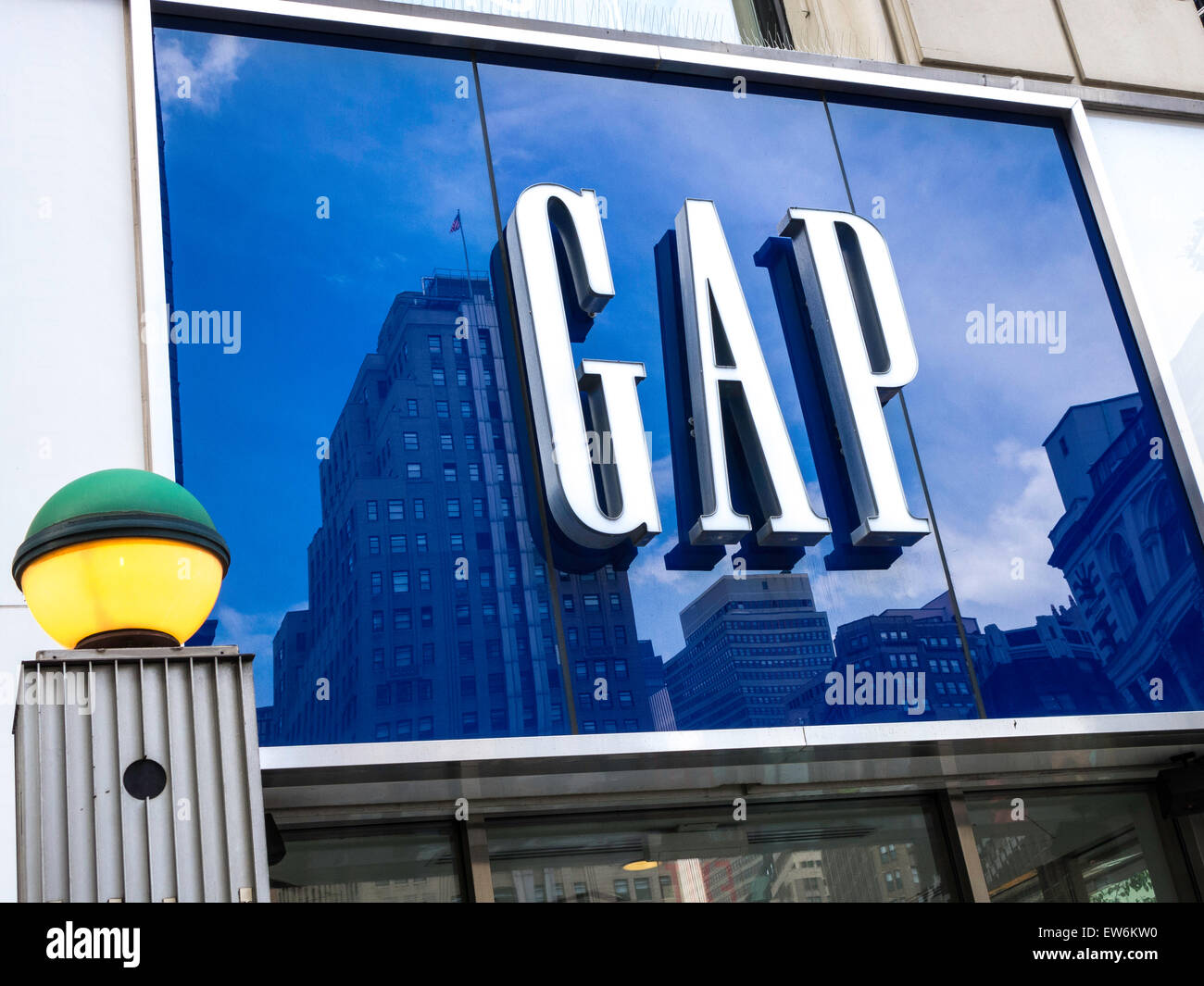 Gap Store Sign, NYC Stock Photo