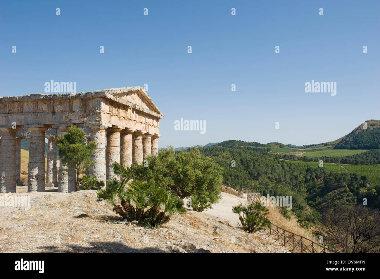 The Temple of Segesta in northwestern Sicily, Italy. Stock Photo