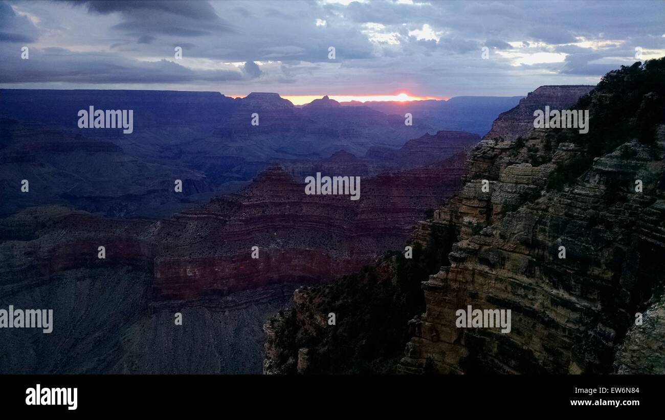 Grand Canyon sunrise sky Stock Photo