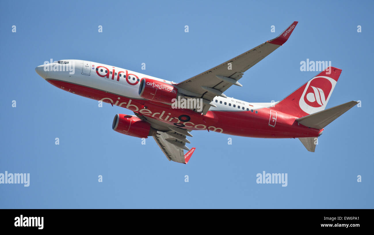 Air Berlin Boeing 737 D Abld Departing London Heathrow Airport Lhr Stock Photo Alamy