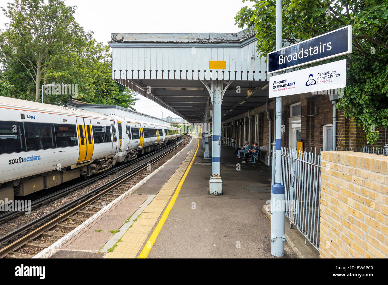 Broadstairs Station Rail Passengers Kent UK Stock Photo - Alamy