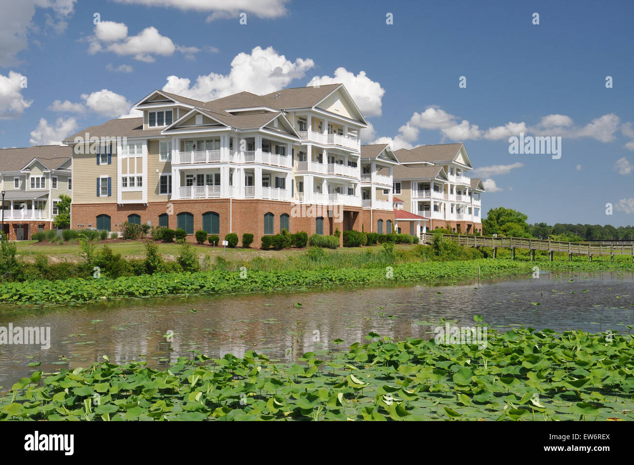 Luxury waterfront Condos on the Pamlico Sound Stock Photo Alamy