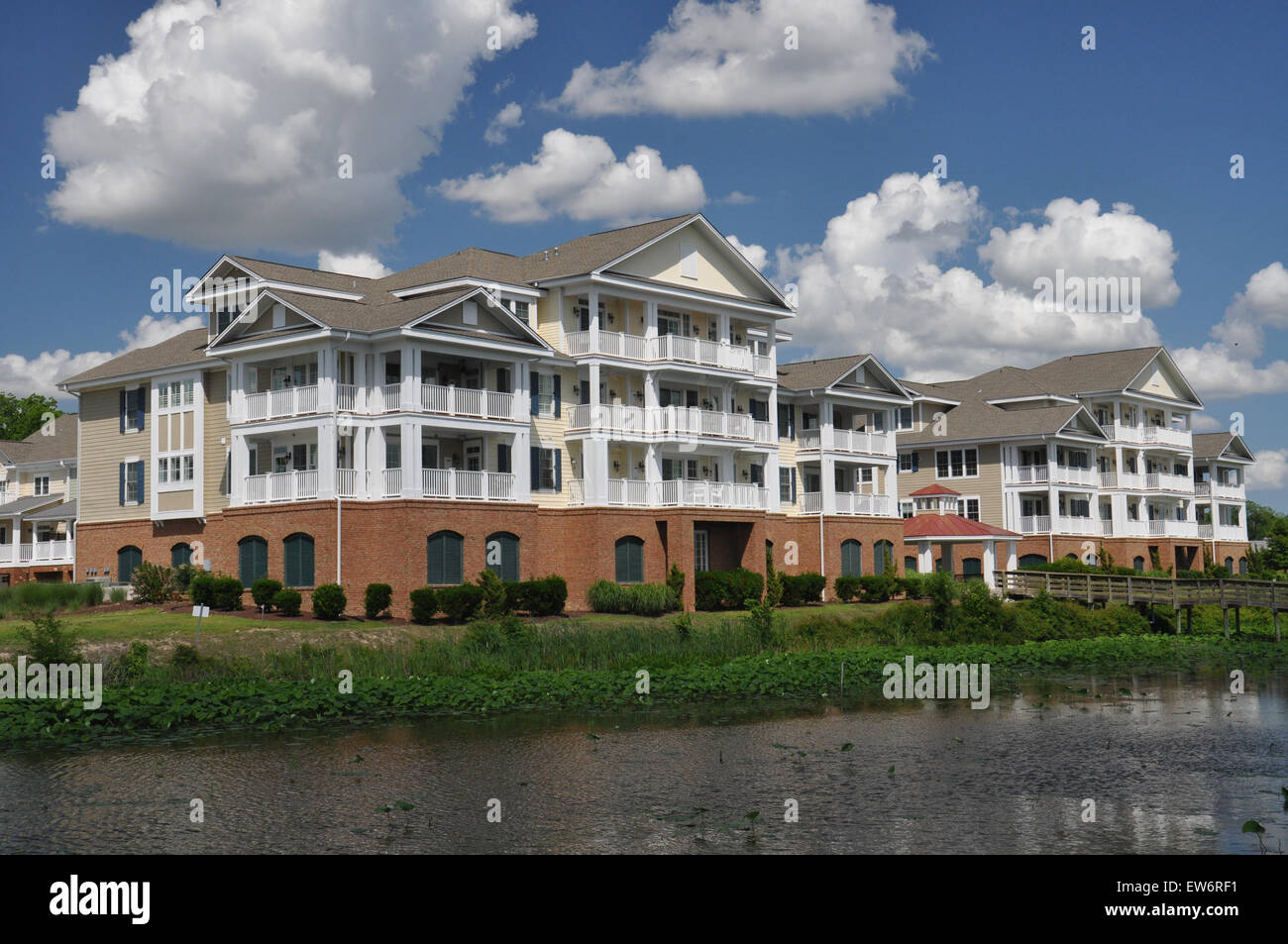 Luxury waterfront Condos on the Pamlico Sound Stock Photo Alamy