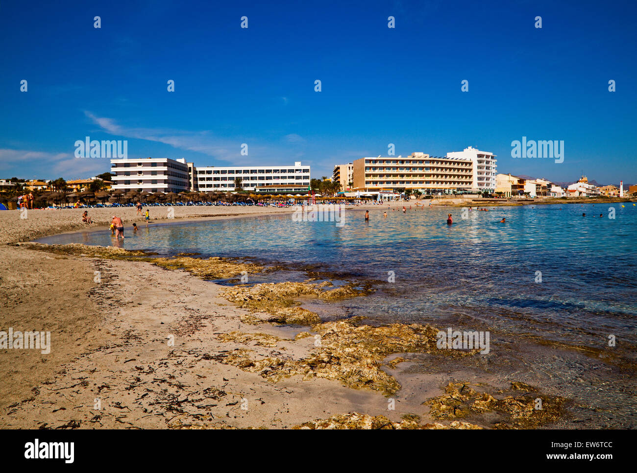 Can Picafort beach Majorca Spain Stock Photo - Alamy