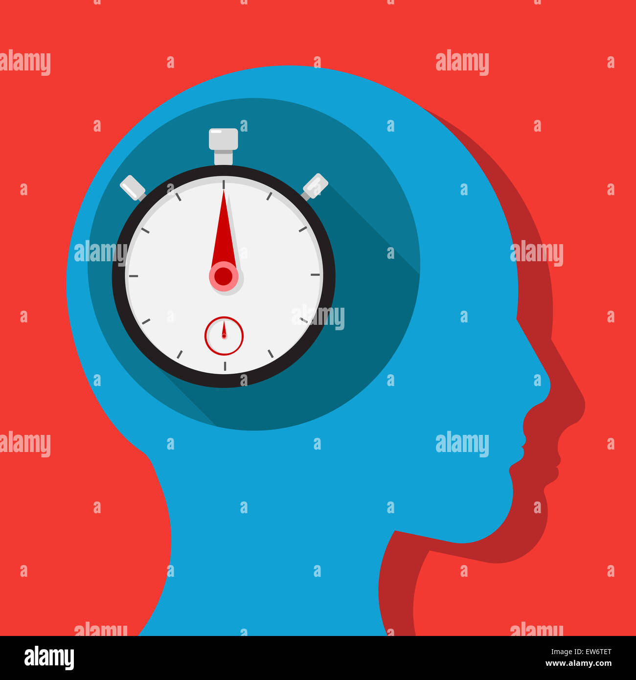 Silhouette thinking time process Stock Photo Alamy