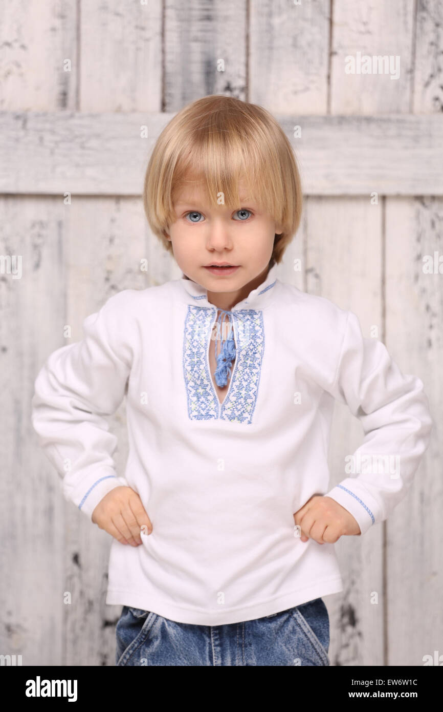 Ukrainian little boy Stock Photo