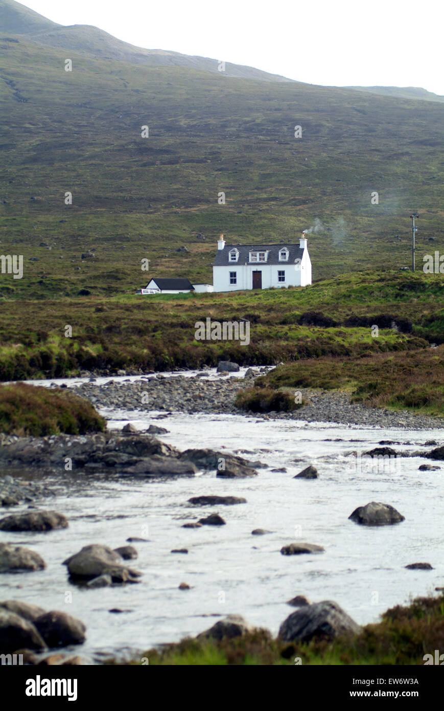 Lonely house on the isle of skye, scotland, great britain, europe Stock ...