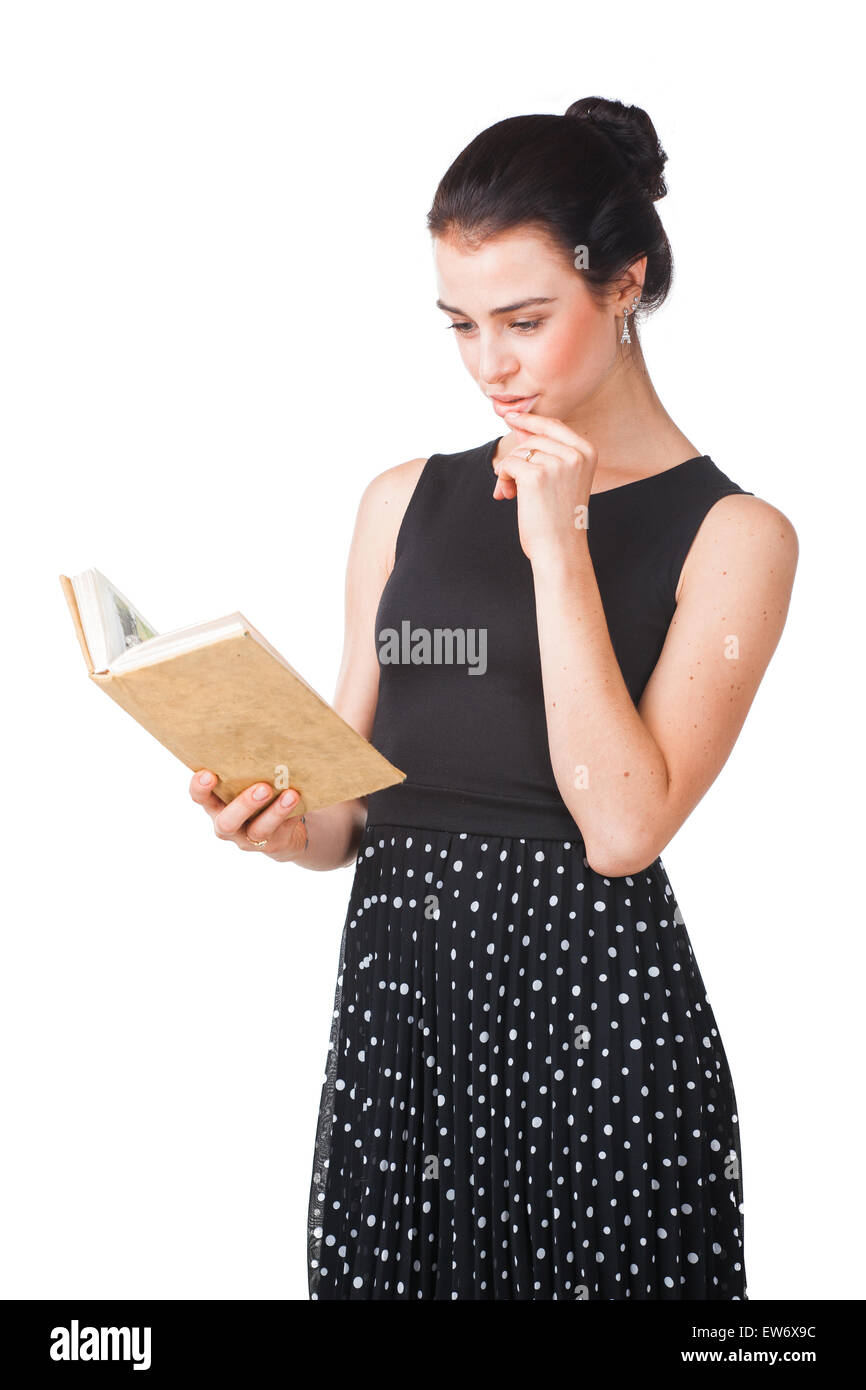 Pretty girl with book Stock Photo