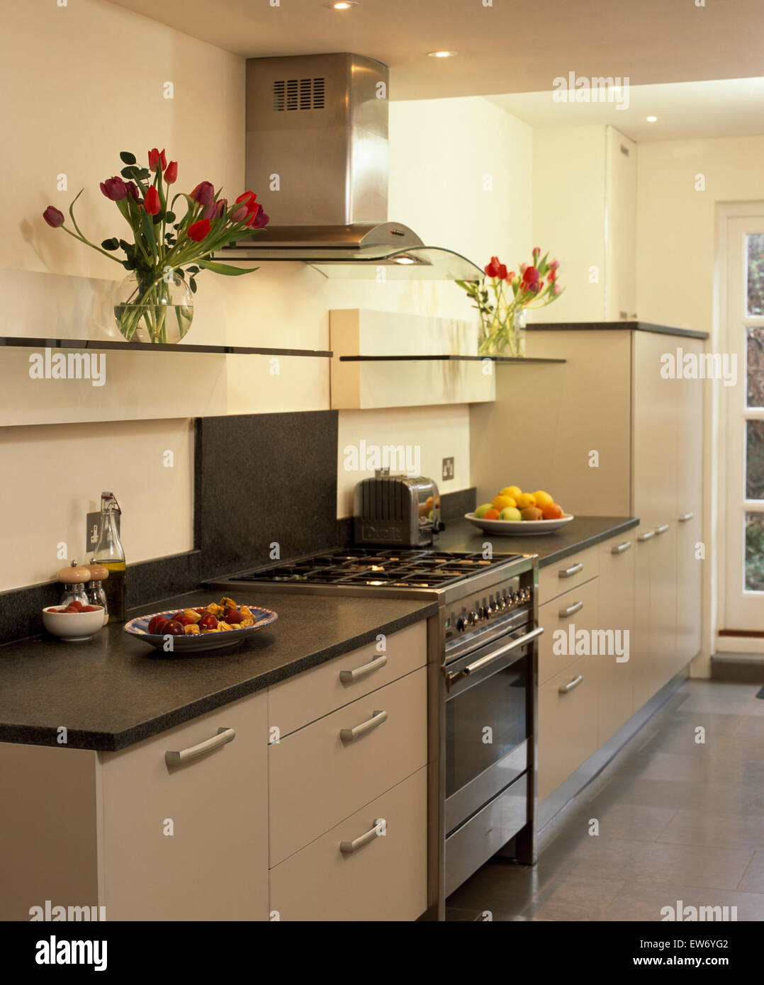 Glass shelves in kitchen hi-res stock photography and images - Alamy