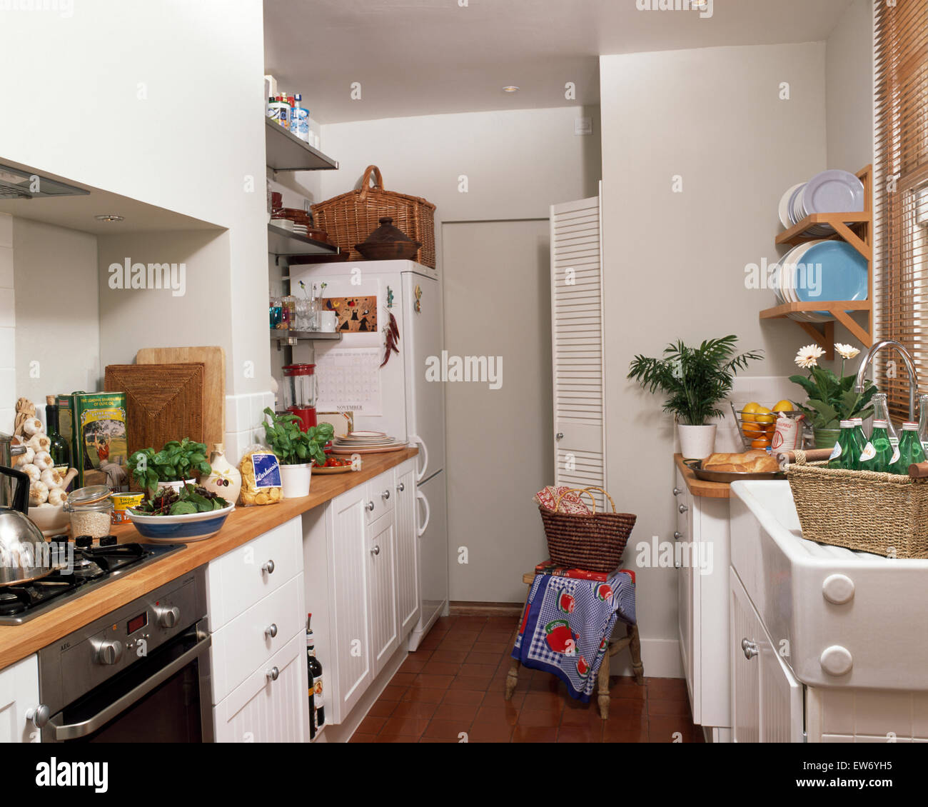 White economy style kitchen Stock Photo