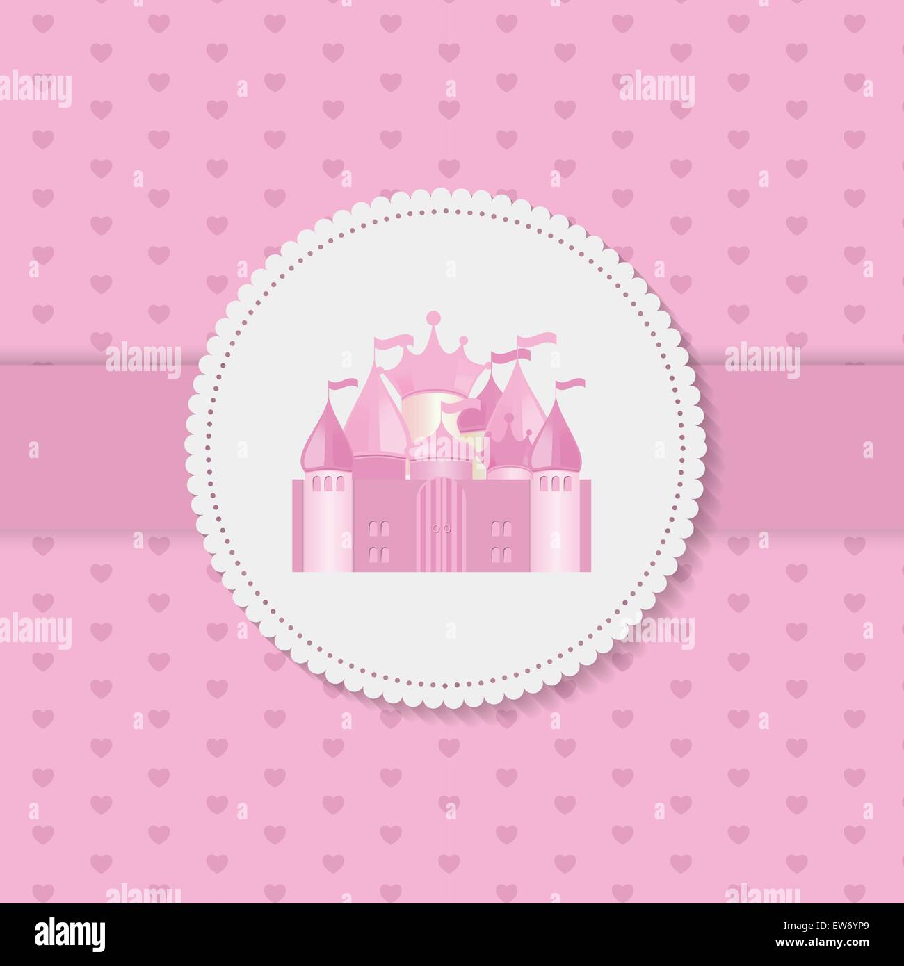 Princess Background with Castle Vector Illustration Stock Vector Image ...