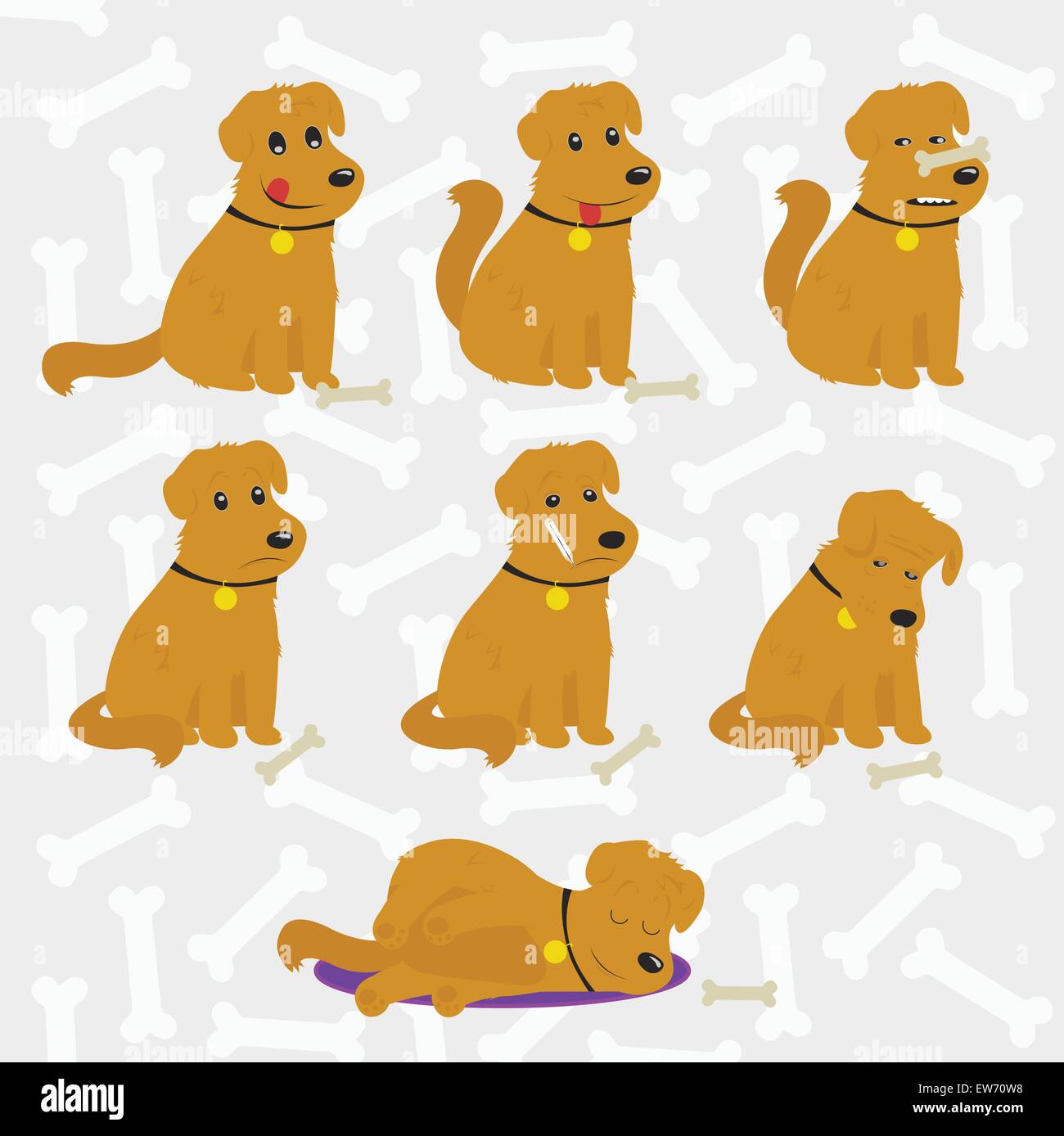 Funny dogs set Stock Vector Image & Art - Alamy