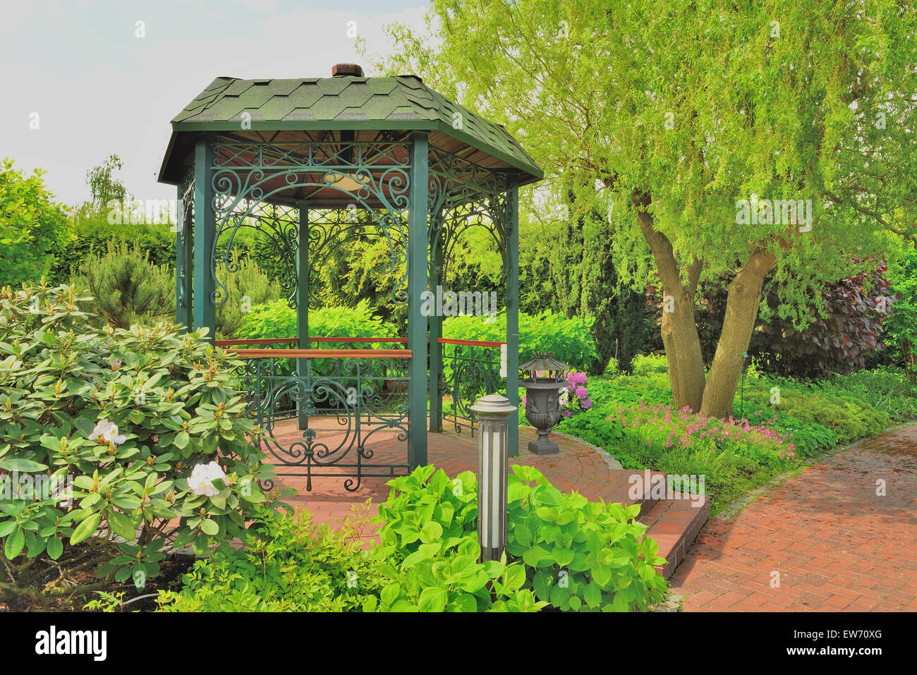 Gazebo in the park Stock Photo - Alamy
