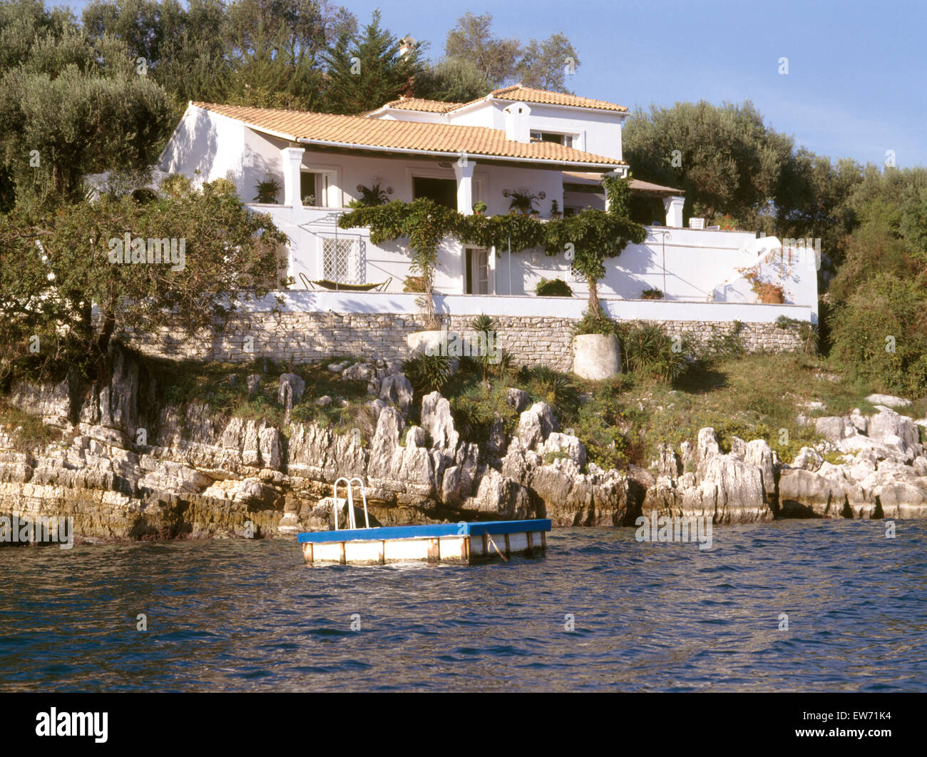 Traditional villa monochromatic domestic hi-res stock photography and ...