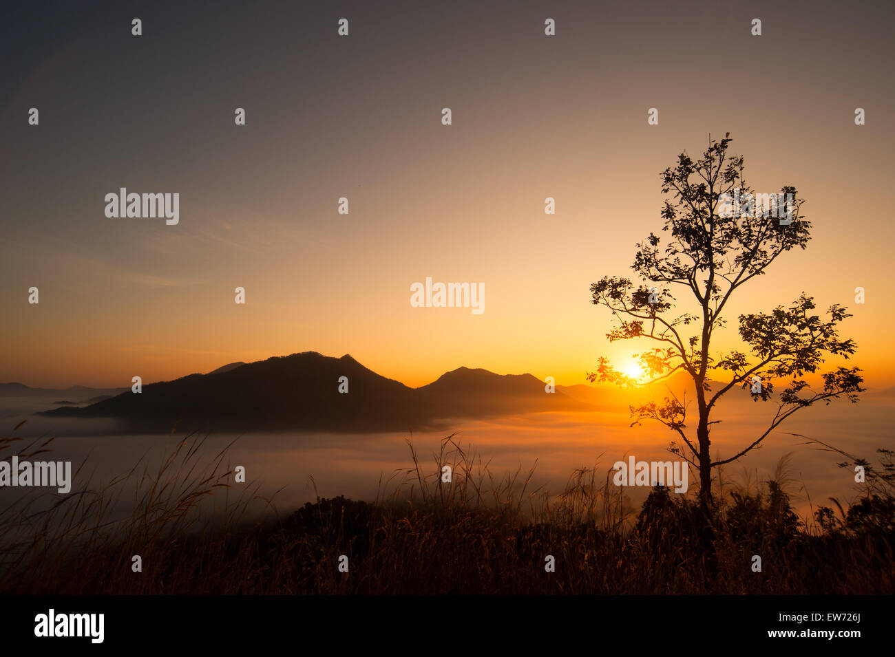 Beautiful landscape sunrise nature background Mountains and sky Stock ...