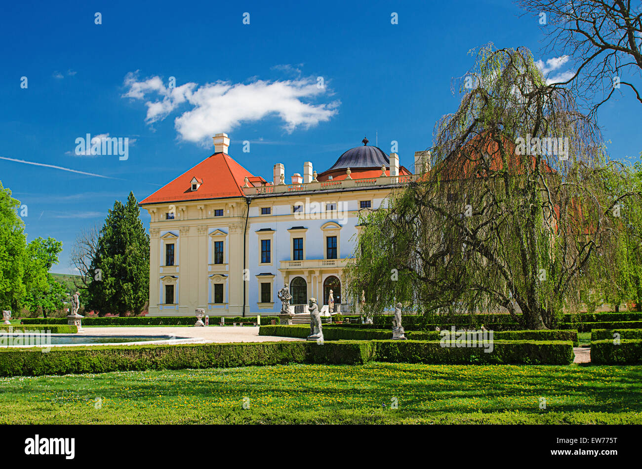 Castle in Slavkov - Austerlitz Stock Photo