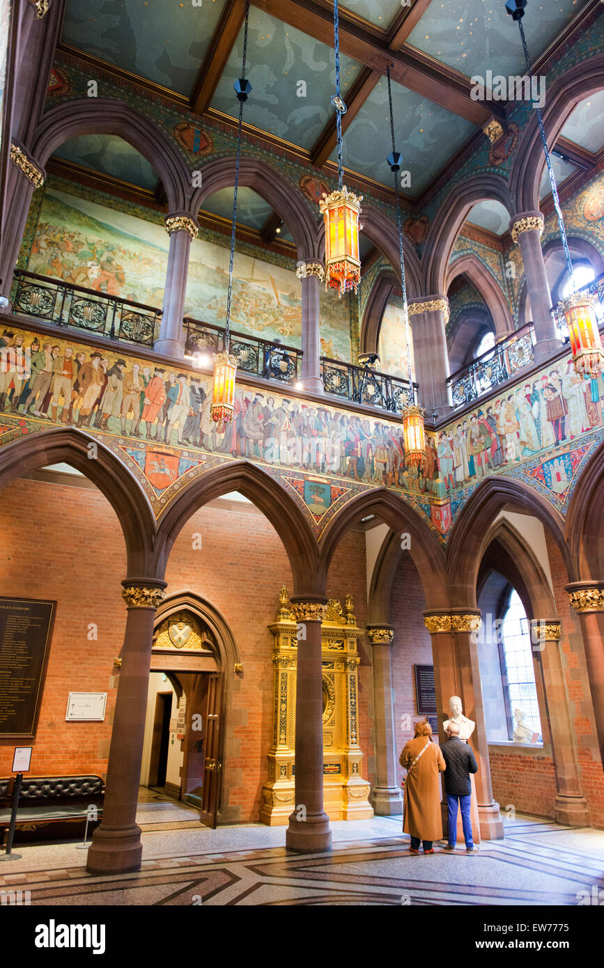 The atrium in the Scottish National Portrait Gallery. Stock Photo
