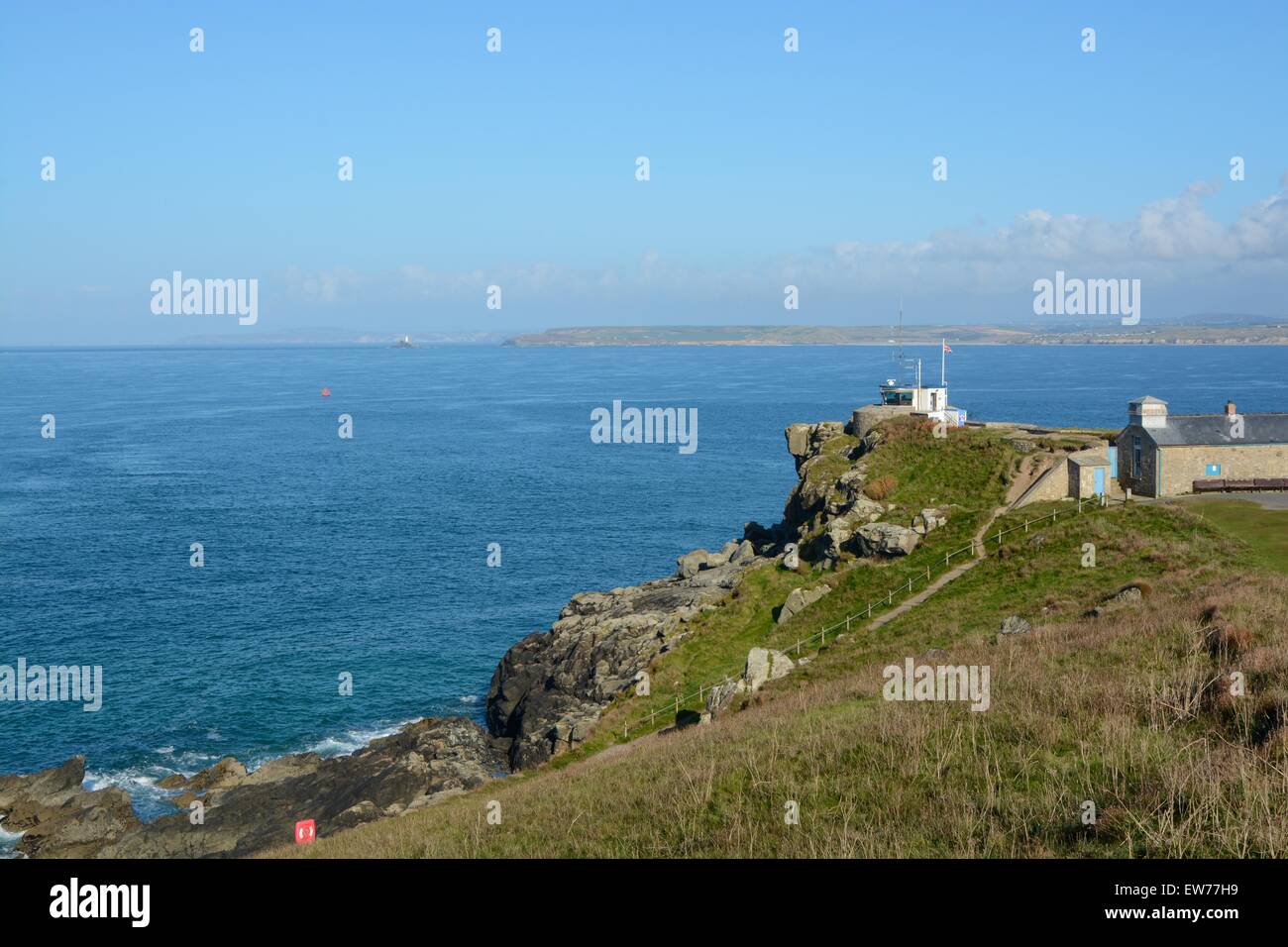 Coastguard lookout station at Saint Ives, Cornwall, England Stock Photo